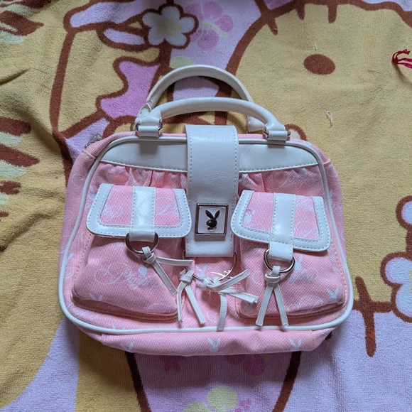 Playboy Pink and White Women's Bag - Picture 5 of 7